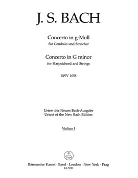 Concerto for Harpsichord and Strings G minor BWV 1058 by Bach Johann Sebastian for