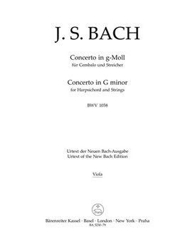 Concerto for Harpsichord and Strings G minor BWV 1058 by Bach Johann Sebastian for