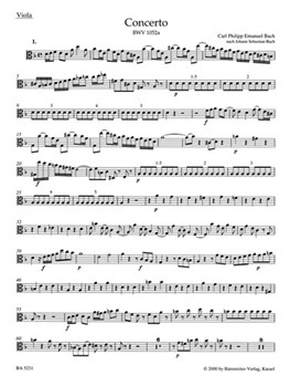 Harpsichord Concerto D minor BWV 1052a (based on Johann Sebastian Bach. First edition) by Bach Carl Philipp Emanuel for