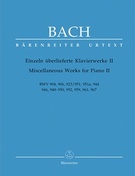 Miscellaneous Works For Piano II by Bach Johann Sebastian for Piano