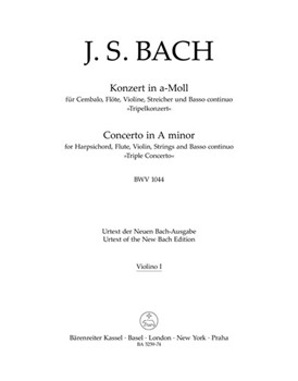 Concerto for Harpsichord, Flute, Violin, Strings and Basso continuo in A minor BWV 1044 "Triple Concerto"