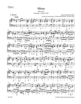 Early Versions of the Mass BWV 232 by Bach Johann Sebastian for