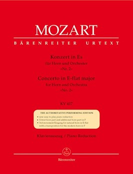 Concerto #2 In E-flat Maj K417 by Mozart Wolfgang Amadeus - Nunns Dominic / Sch - for French Horn and Piano