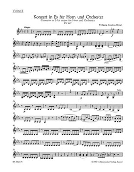 Concerto for Horn and Orchestra Nr. 3 E-flat major K. 447 by Mozart Wolfgang Amadeus for