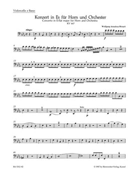 Concerto for Horn and Orchestra Nr. 3 E-flat major K. 447 by Mozart Wolfgang Amadeus for