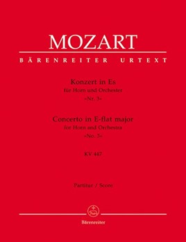 Concerto for Horn and Orchestra Nr. 3 E-flat major K. 447 by Mozart Wolfgang Amadeus for Hn-Solo/2c