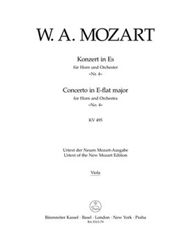 Concerto for Horn and Orchestra Nr. 4 E-flat major K. 495 by Mozart Wolfgang Amadeus for
