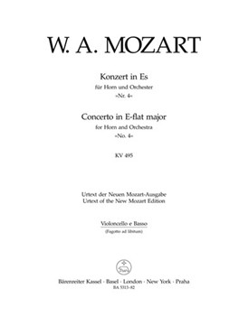 Concerto for Horn and Orchestra Nr. 4 E-flat major K. 495 by Mozart Wolfgang Amadeus for