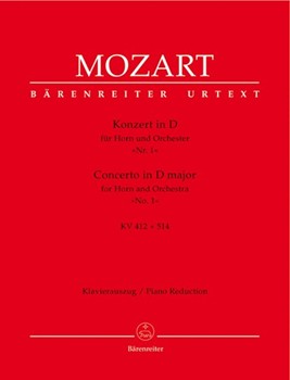 Concerto #1 In D Major K514 / 412 by Mozart Wolfgang Amadeus - Schelhaas Martin - for French Horn and Piano