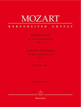 Concerto for Horn and Orchestra Nr. 1 D major K. 412 + 514 (386b) (Traditional version (Rondo by Fra by Mozart Wolfgang Amadeus for Hn-Solo/2O
