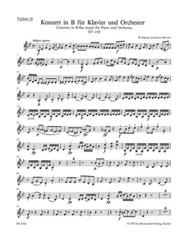 Concerto for Piano and Orchestra Nr. 6 B-flat major K. 238 by Mozart Wolfgang Amadeus for