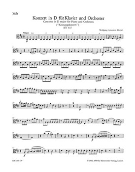 Concerto for Piano and Orchestra Nr. 26 D major K. 537 "Coronation Concerto" by Mozart Wolfgang Amadeus for