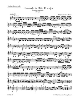 Serenade D major K. 239 (Serenata notturna) by Mozart Wolfgang Amadeus for