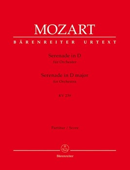 Serenade D major K. 239 (Serenata notturna) by Mozart Wolfgang Amadeus for 2V-Solo/St