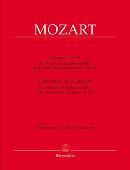 Concerto In A Major (after K622/clar) by Mozart Wolfgang Amadeus - Hogwood Christopher - for Viola and Piano