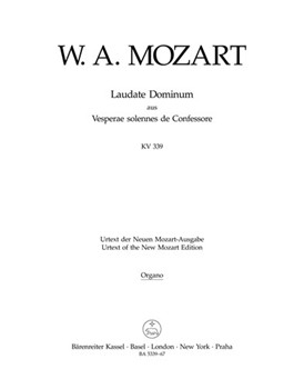 Laudate Dominum K. 339 (from the Vesperae solennes de Confessore) by Mozart Wolfgang Amadeus for