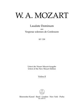 Laudate Dominum K. 339 (from the Vesperae solennes de Confessore) by Mozart Wolfgang Amadeus for