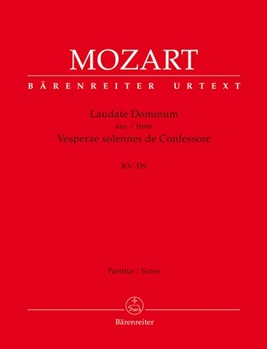 Laudate Dominum K. 339 (from the Vesperae solennes de Confessore) by Mozart Wolfgang Amadeus for SSolo/Mixe