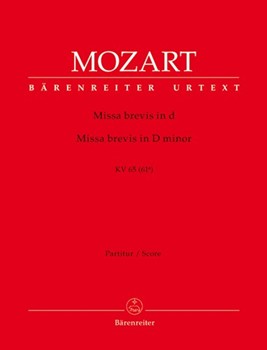 Missa brevis D minor K. 65 (61a) by Mozart Wolfgang Amadeus for SSolo/ASol