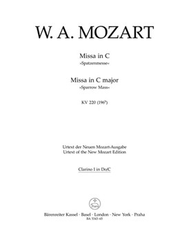 Missa C major K. 220 (196b) "Sparrow Mass" by Mozart Wolfgang Amadeus for