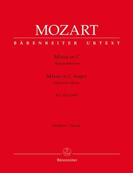 Missa C major K. 220 (196b) "Sparrow Mass" by Mozart Wolfgang Amadeus for SSolo/ASol