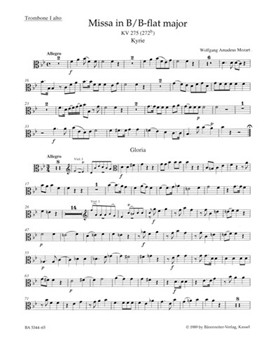 Missa brevis B-flat major K. 275 (272b) by Mozart Wolfgang Amadeus for