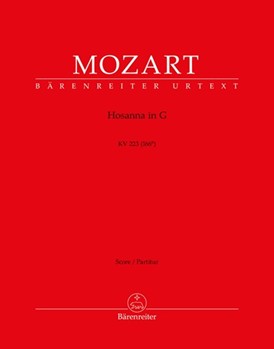 Hosanna G major K. 223 (166e) by Mozart Wolfgang Amadeus for Mixed Choir