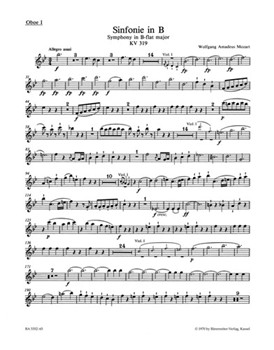 Symphony Nr. 33 B-flat major K. 319 by Mozart Wolfgang Amadeus for