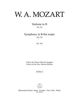 Symphony Nr. 33 B-flat major K. 319 by Mozart Wolfgang Amadeus for