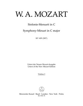Symphony C major K. 409 by Mozart Wolfgang Amadeus for
