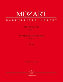 Symphony Nr. 7 D major K. 45 by Mozart Wolfgang Amadeus for 2Ob/2Hn/2T
