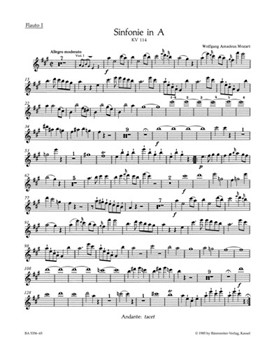 Symphony Nr. 14 A major K. 114 by Mozart Wolfgang Amadeus for
