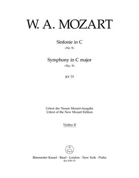 Symphony Nr. 9 C major K. 73(75a) by Mozart Wolfgang Amadeus for