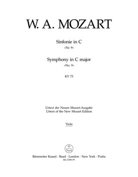 Symphony Nr. 9 C major K. 73(75a) by Mozart Wolfgang Amadeus for