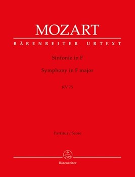 Symphony F major K. 75 by Mozart Wolfgang Amadeus for 2Ob/2Hn/St