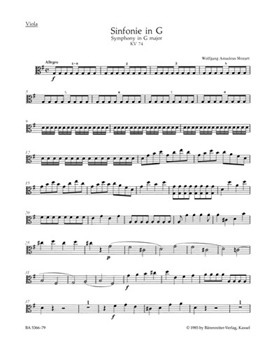 Symphony Nr. 10 G major K. 74 by Mozart Wolfgang Amadeus for