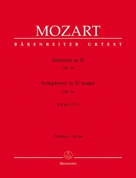 Symphony D major K. 81(73l) by Mozart Wolfgang Amadeus for 2Ob/2Hn/St