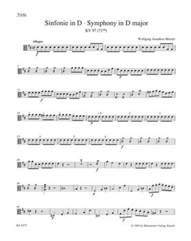 Symphony Nr. 47 D major K. 97 (73m) by Mozart Wolfgang Amadeus for
