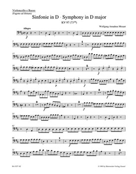 Symphony Nr. 47 D major K. 97 (73m) by Mozart Wolfgang Amadeus for