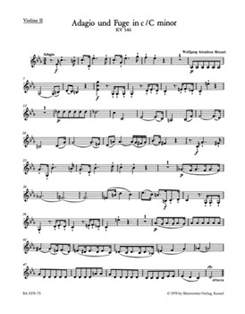 Adagio and Fugue for Strings C minor K. 546 by Mozart Wolfgang Amadeus for