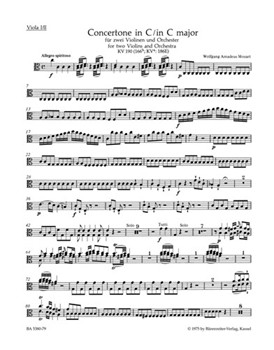 Concertone for two Violins and Orchestra C major K. 190 (166b; KV6:186 E) by Mozart Wolfgang Amadeus for