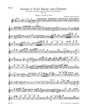 Concerto for Piano and Orchestra Nr. 15 B-flat major K. 450 by Mozart Wolfgang Amadeus for