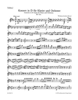 Concerto for Piano and Orchestra Nr. 16 D major K. 451 by Mozart Wolfgang Amadeus for