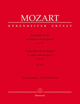 Concerto #16 K451 D Major by Mozart Wolfgang Amadeus - Barthel - for 2 Piano 4 Hands