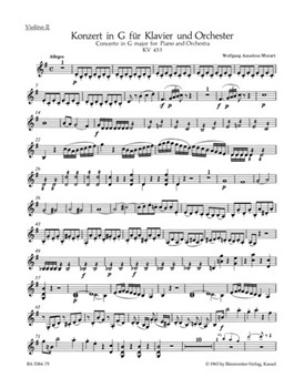 Concerto for Piano and Orchestra Nr. 17 G major K. 453 by Mozart Wolfgang Amadeus for