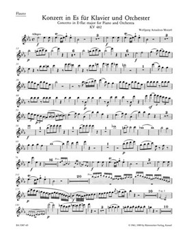 Concerto for Piano and Orchestra Nr. 22 E-flat major K. 482 by Mozart Wolfgang Amadeus for