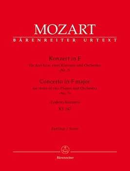 Concerto for three or Two Pianos and Orchestra Nr. 7 F major K. 242 "Lodron Concerto" by Mozart Wolfgang Amadeus for 2-3Piano-s