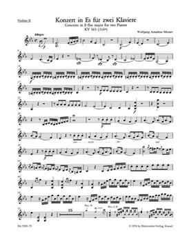 Concerto for two Pianos Nr. 10 E-flat major K. 365 (316a) by Mozart Wolfgang Amadeus for