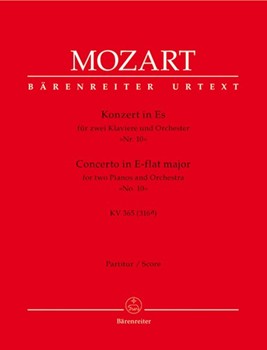 Concerto for two Pianos and Orchestra Nr. 10 E-flat major K. 365 (316a) by Mozart Wolfgang Amadeus for 2Piano-sol