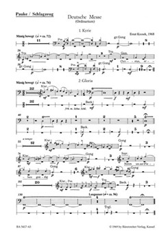 Deutsche Messe fur Chor Gemeinde und Instrumente (1968) -Ordinarium- by Krenek Ernst for